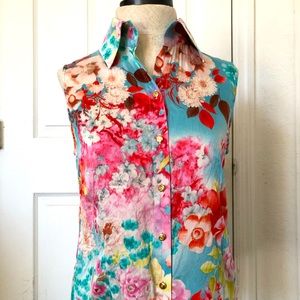 St. John Silk Sleeveless Blouse
